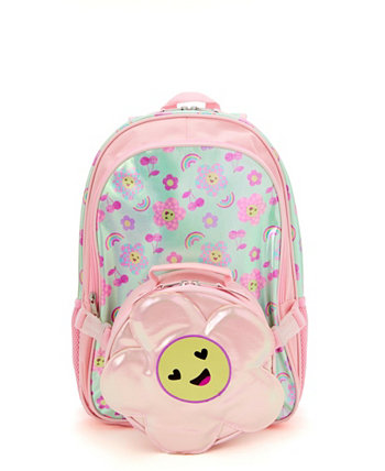 Girl's Daisy Shaped Lunchbox Backpack Set InMocean