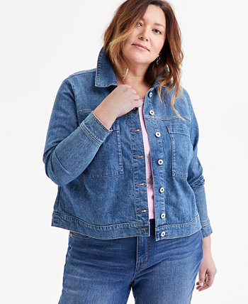 Plus Size Denim Jacket, Exclusively at Macy's Style & Co