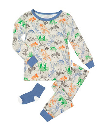 Toddler Boys T-shirt, Pajama and Matching Socks, 3-Piece Set Max & Olivia