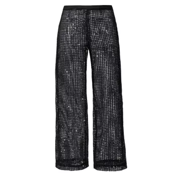 The Blue's Sequined Mesh Pants Frederick Anderson
