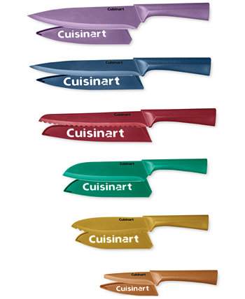 Цветное Металлическое Покрытие 12 шт. Набор ножей с защитными щитками для лезвий Cuisinart