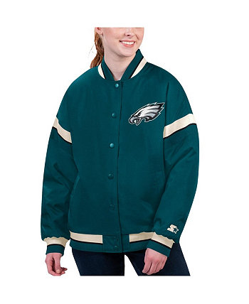 Женская университетская куртка с полной застежкой Midnight Green Philadelphia Eagles Tournament Starter