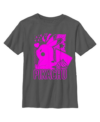 Boy's Pokemon Pikachu Sweet Pink Neon  Child T-Shirt Nintendo