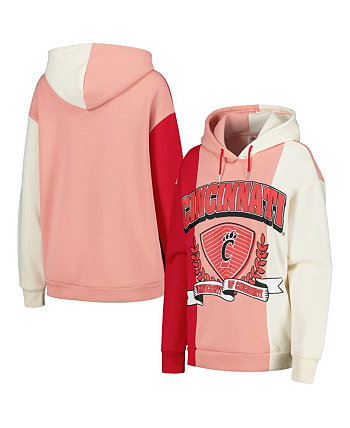 Women's Red Cincinnati Bearcats Hall of Fame Colorblock Pullover Hoodie Gameday Couture