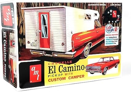 AMT 1965 Chevy El Camino w/Camper 1:25 Scale Model Kit Amt