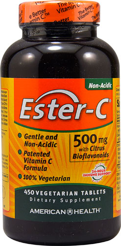 American Health Ester-C® с цитрусовыми биофлавоноидами — 500 мг — 450 вегетарианских таблеток American Health