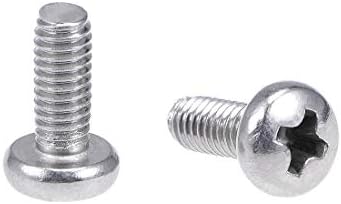 uxcell M4x10mm Machine Screws Pan Phillips Cross Head Screw 304 Stainless Steel Fasteners Bolts 20Pcs Uxcell