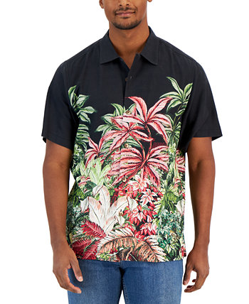 Рубашка на пуговицах с короткими рукавами и принтом листвы Midnight Haven Tommy Bahama
