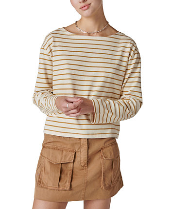 Women's Breton Striped Cotton Long-Sleeve T-Shirt Lucky Brand