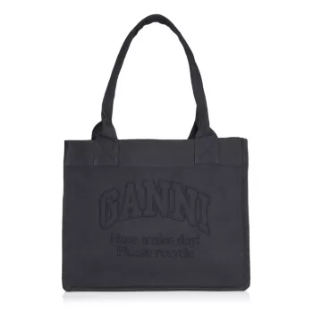 Большая легкая сумка-шоппер из хлопка GANNI