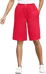 Woman Within Women's Plus Size 7-Day Elastic-Waist Cotton Short Woman Within