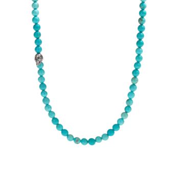 Sterling Silver & Turquoise Beaded Necklace DEGS & SAL