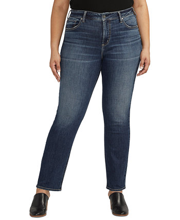 Прямые джинсы Avery с пышной посадкой и завышенной талией больших размеров Silver Jeans Co.