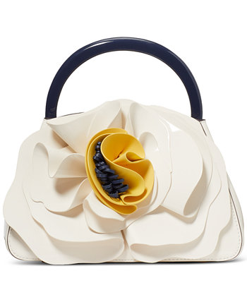 Flora Patent Leather Small 3D Flower Top Handle Handbag Kate Spade New York