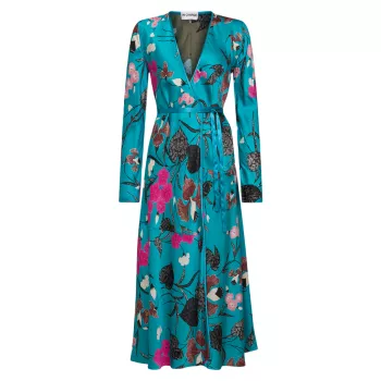 Satin Reversible Midi-Dress Diane von Furstenberg