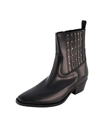 Men's Leather Studded Cuban Heel Chelsea Boots Karl Lagerfeld Paris