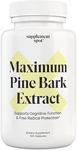 Maximum Pine Bark Extract 100 mg per Serving (Порция)| Maritime Pine Bark Supplement for Natural Health Support (120 Capsules (Капсулы)) Supplement Spot