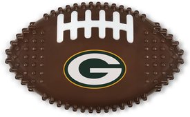 Pets First Green Bay Packers Hard Nylon Football Dog Chew Toy, Brown Pets First