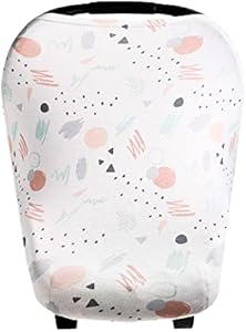 Copper Pearl Multi-Use Cover: Car Seat Covers, Nursing Cover, and Stroller Cover for Sun - Stretchy Fabric, All-Season Use, Stylish Designs, Easy Access for Moms - Atwood COPPER PEARL