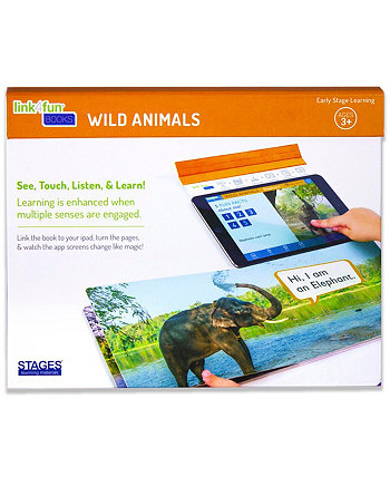 Интерактивная настольная книга Linf4fun «Дикие животные» с бесплатным приложением для iPad Stages Learning Materials