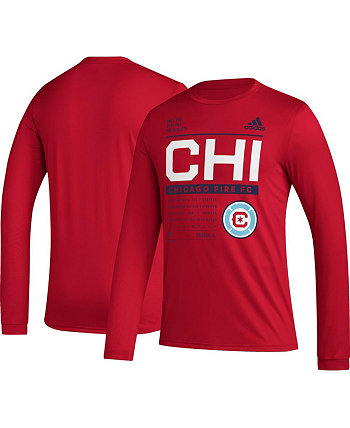 Men's Red Chicago Fire 2023 Club DNA Long Sleeve AEROREADY T-Shirt Adidas