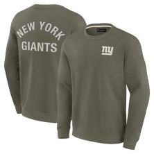Unisex Fanatics Signature Olive New York Giants Super Soft Pullover Crew Sweatshirt Fanatics Signature