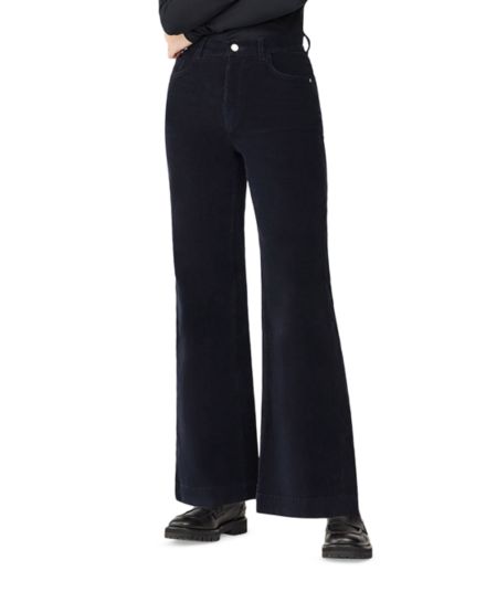 Вельветовые брюки Hepburn с высокой посадкой и широкими штанинами DL1961