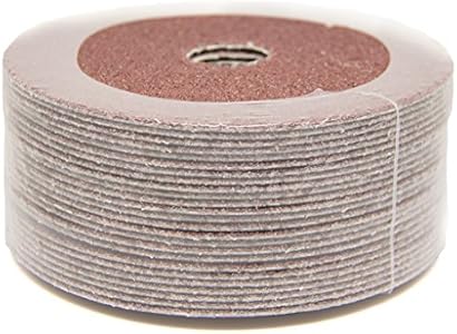 Benchmark Abrasives 5 Inch Sanding Discs Aluminum Oxide Resin Fiber Grinding Disc for Grinding, Stripping on Wood, Fiberglass, Steel, Metal, 7/8" Arbor Angle Grinder Sanding Disc, 25 Pack - 24 Grit Benchmark Abrasives