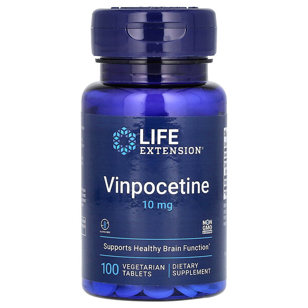 Винпоцетин - 10 мг - 100 растительных таблеток - Life Extension Life Extension