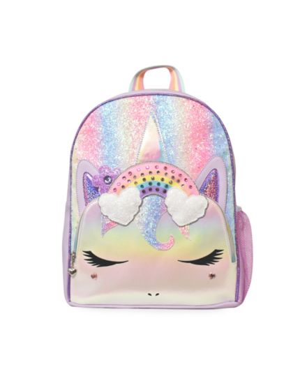 Girl&#8217;s Gwen Rhinestone Crown Unicorn Large Backpack OMG Accessories