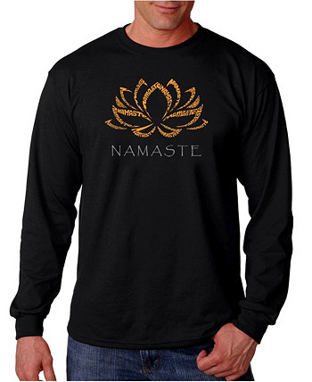 Мужская футболка с длинным рукавом Namaste Word Art LA Pop Art