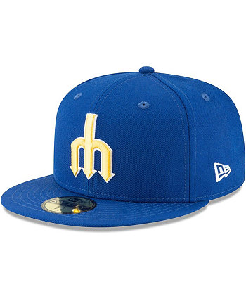 Men's Blue Seattle Mariners Cooperstown Collection Wool 59FIFTY Fitted Hat New Era