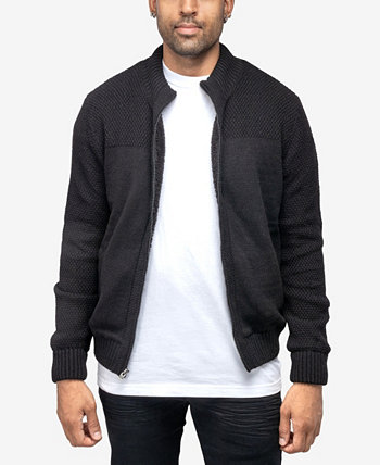 Мужская куртка-свитер с высоким воротом и застежкой-молнией с цветными блоками X-Ray