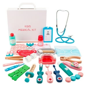 Pretend Play Doctor Kit with 50pcs Accessories for Girls Boys Ages 3-6 Toddlers Kids Dentist Doctor Toy Set with Carrying Case FAGINEY