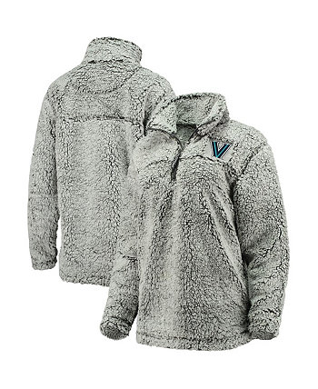 Женская серая куртка-пуловер Villanova Wildcats Sherpa Super Soft с молнией на четверть Boxercraft