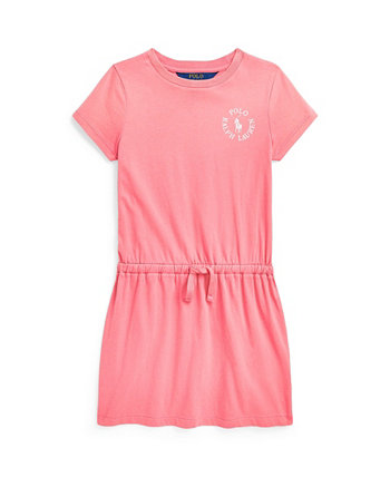 Платье-футболка из хлопкового джерси с логотипом Big Pony для малышей и маленьких девочек Ralph Lauren