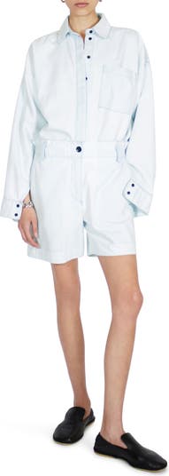 Джинсовые шорты с поясом PROENZA SCHOULER WHITE LABEL