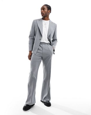Светло-серые брюки-клеш в винтажном стиле ASOS DESIGN ASOS DESIGN