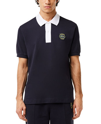 Men's Ribbed Short Sleeve Logo Polo Shirt Lacoste