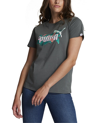 Women's The Tropics Cotton Logo-Graphic T-Shirt PUMA