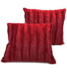 Декоративные подушки из искусственного меха Cheer Collection — набор из 2 декоративных диванных подушек — 26&#34; х 26&#34; Cheer Collection