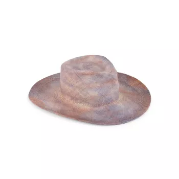 Tie-Dyed Cowboy Flange Panama Hat Monrowe
