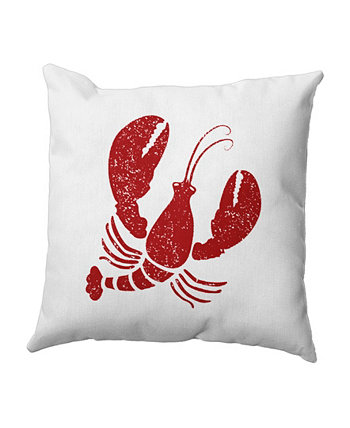 Белая и красная декоративная прибрежная подушка Lobster 16 дюймов E by Design