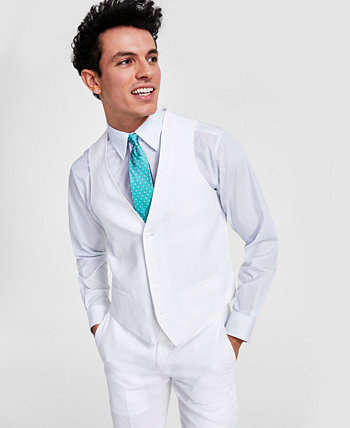 Men's Slim-Fit Linen Suit Vest, Created for Macy's Bar III