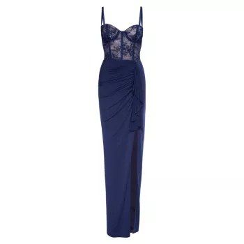 Willow Bustier Draped Gown KATIE MAY