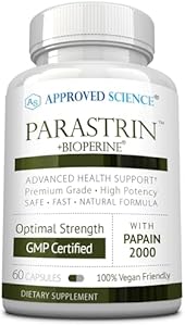 Approved Science Parastrin - 60 Capsules (Капсулы) - Black Walnut, Garlic Bulb, Papain 2000, BioPerine - Vegan Approved Science