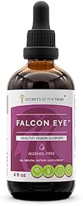 Secrets of the Tribe Falcon Eye Alcohol-Free (Безалкогольный) Extract, Alcohol-Free Bilberry, Eyebright, Ginkgo, Green Tea, Carrot, Grape. Tincture Glycerite Healthy Vision Support (2 FL OZ) Secrets of the Tribe