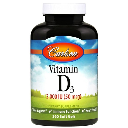 Carlson Витамин D3 – 2000 МЕ – 360 капсул Carlson