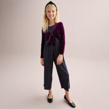 Комплект из комбинезона и плечевого комбинезона с завязками спереди для девочек 7–16 лет Knit Works обычного размера и размера плюс Knit Works