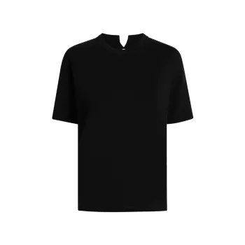 Luxe Seamed Cotton T-Shirt Another Tomorrow